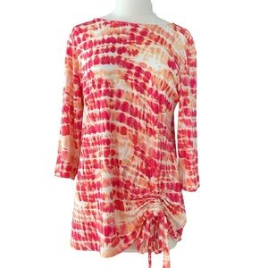 Vibrant Pink and Orange Women's Tunic
